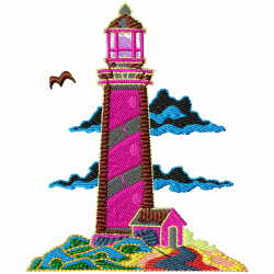Lighthouse Embroidery Design 3 Lighthouse Embroidery Design 3